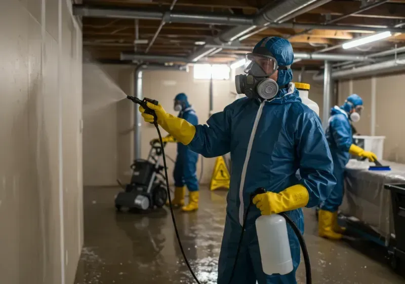 Basement Sanitization and Antimicrobial Treatment process in Bridgeport, TX